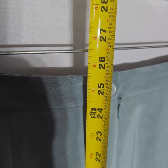 Classiques Entier 16W Light Blue Silk Pencil Skirt - Picture 4 of 5